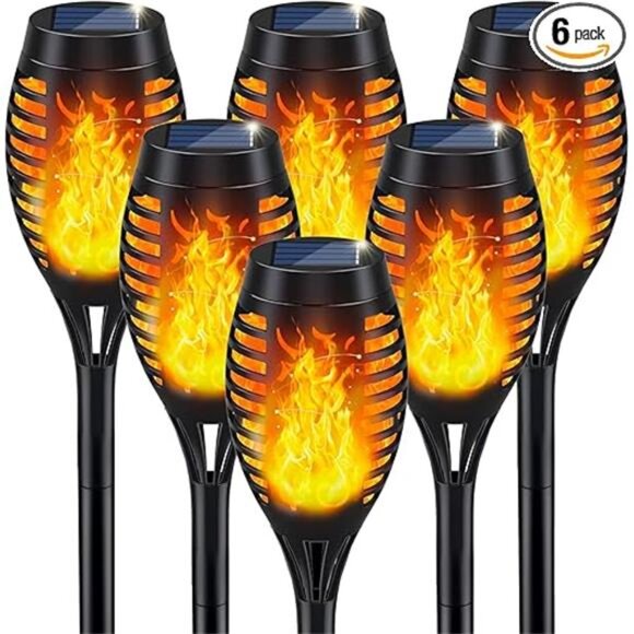 Solar Lights Outdoor,Solar Torch Light with Flickering Flame for Halloween Decor - Picture 7 of 7